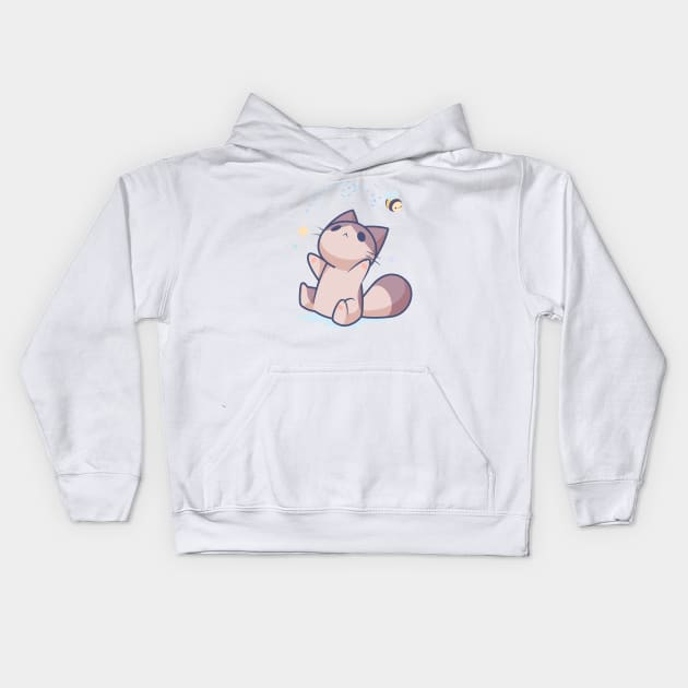 Bee-Guiled Cat Kids Hoodie by Everything A Cat